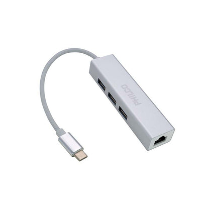 Adaptador Ethernet A Tipo C + Hub Usb 3.0 Philco 42180