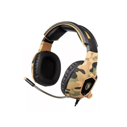 Audifono Gamer Sades SA-818 Multiplataforma Camu Brown