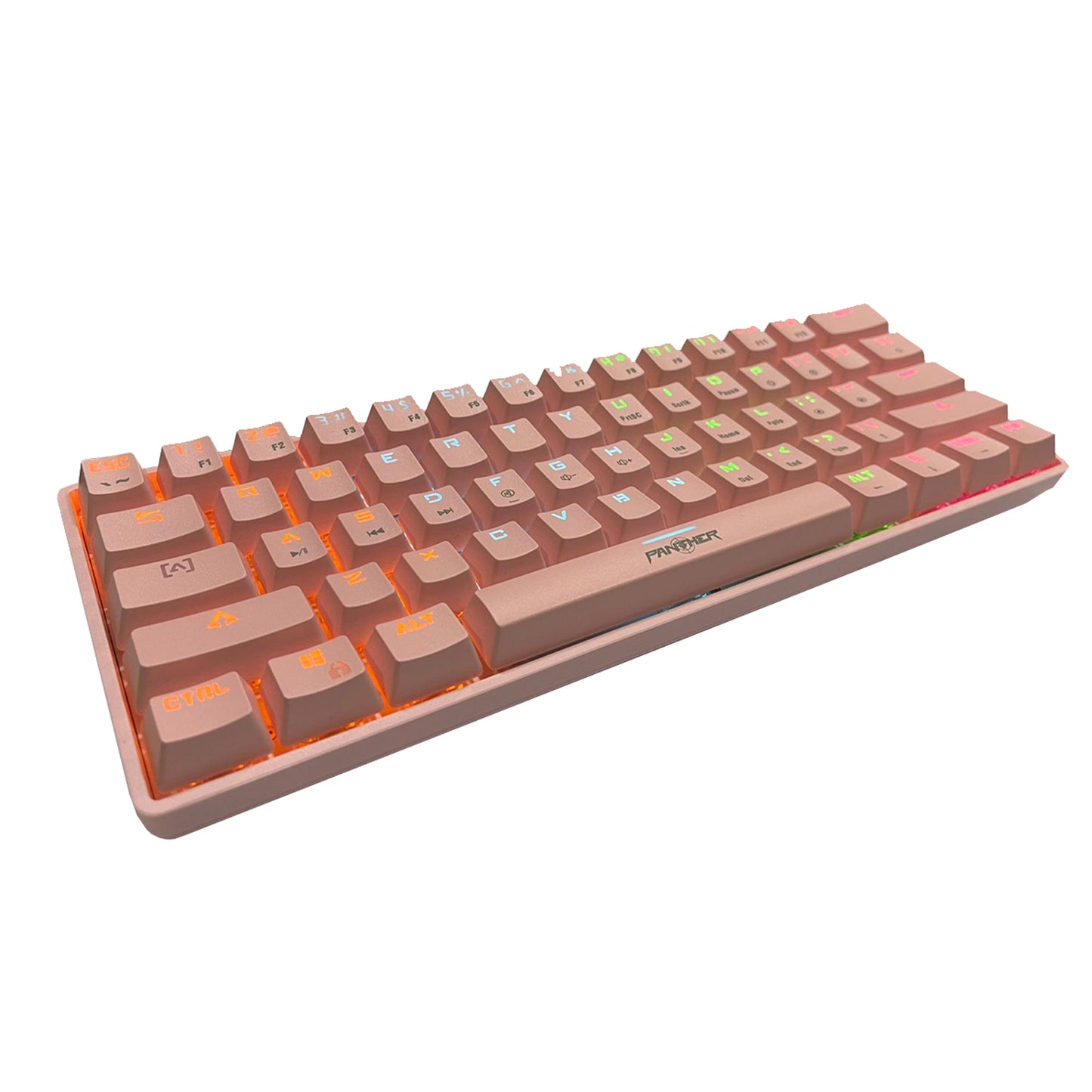 Teclado Gamer  60% PM-615 Rosa Switch Blue Panther