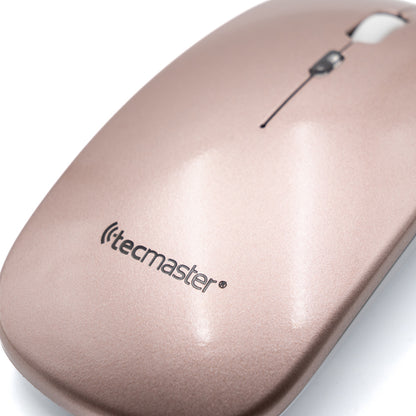 Mouse Inalámbrico y Bluetooth recargable Rosa TM100516