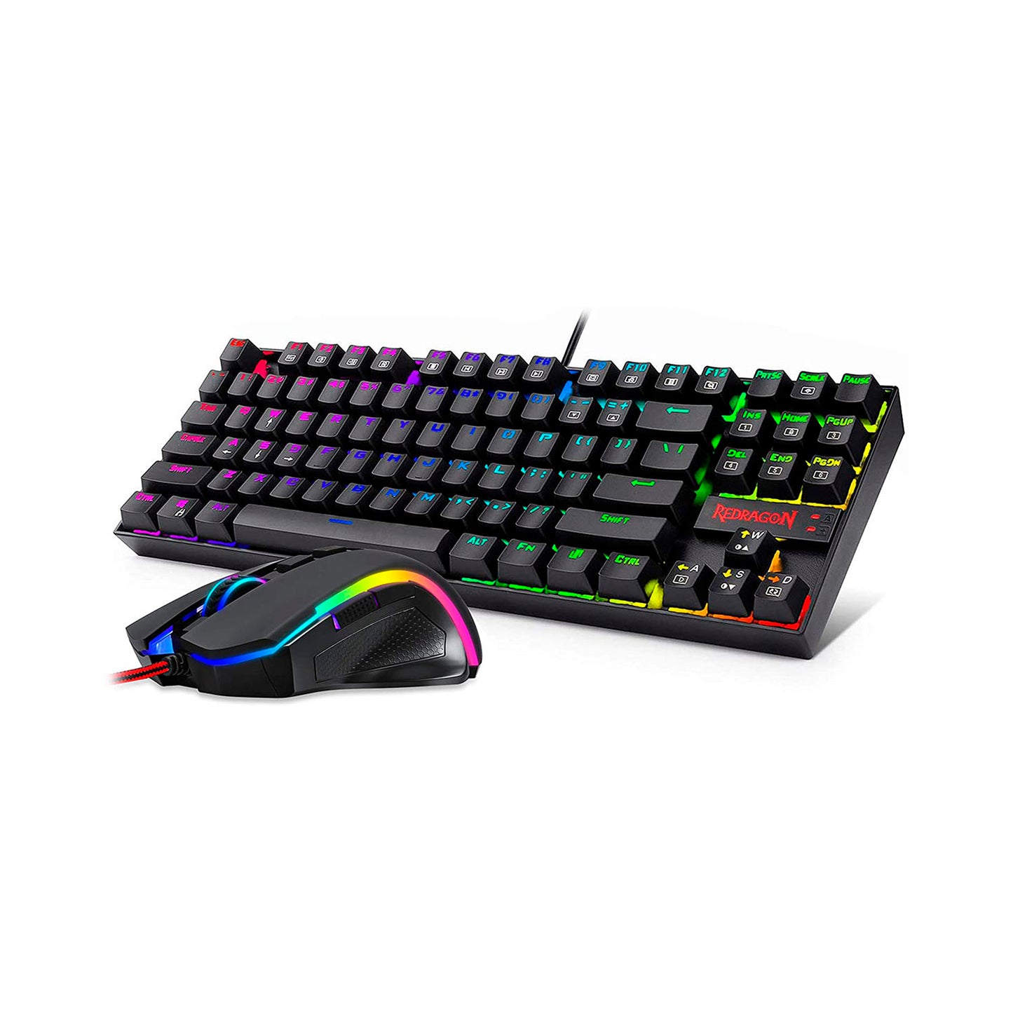 Kit Redragon Teclado Kumara Y Mouse Griffin K552rgb-ba-sp