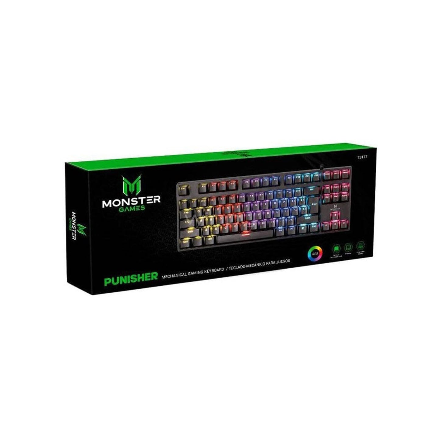 Teclado Gamer Mecanico 80% TKL Punisher Switch Blue- Español