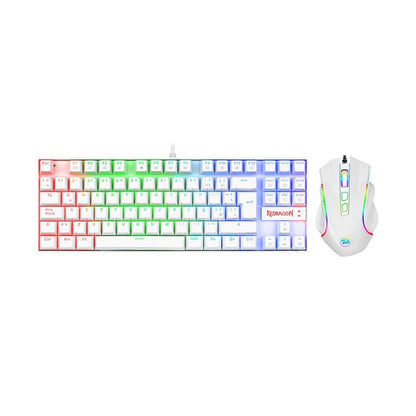 Kit Redragon Teclado Kumara Y Mouse Griffin K552RGB Blanco