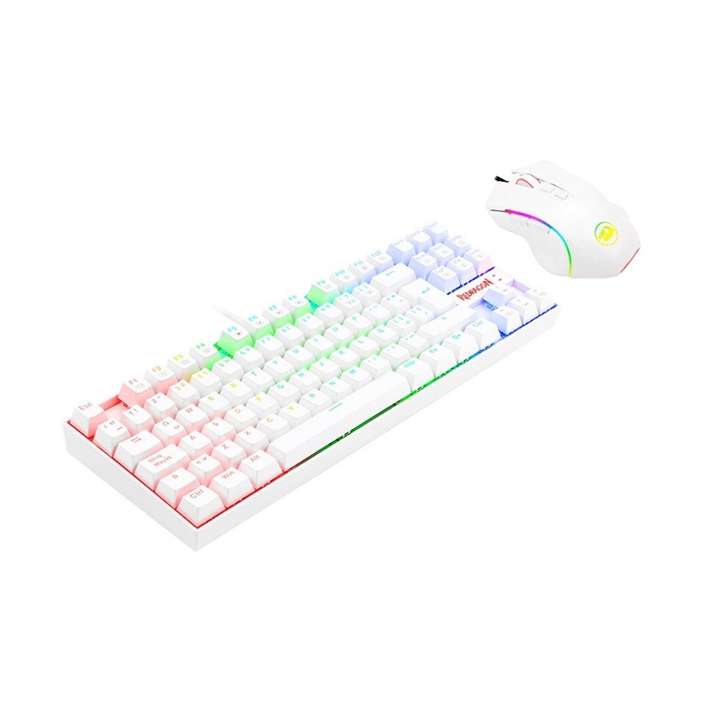 Kit Redragon Teclado Kumara Y Mouse Griffin K552RGB Blanco