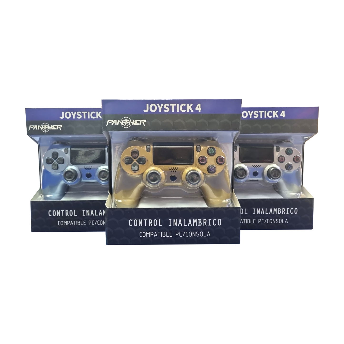 Control Ps4 Inalambricos OEM Camu Azul + Cable De Carga