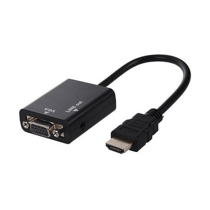 Adaptador Convertidor De Hdmi A Vga Con Salida De Audio 3.5