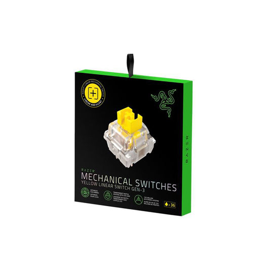 Kit de 36 Switch Razer Yellow Linear 3era Generacion 3 pines