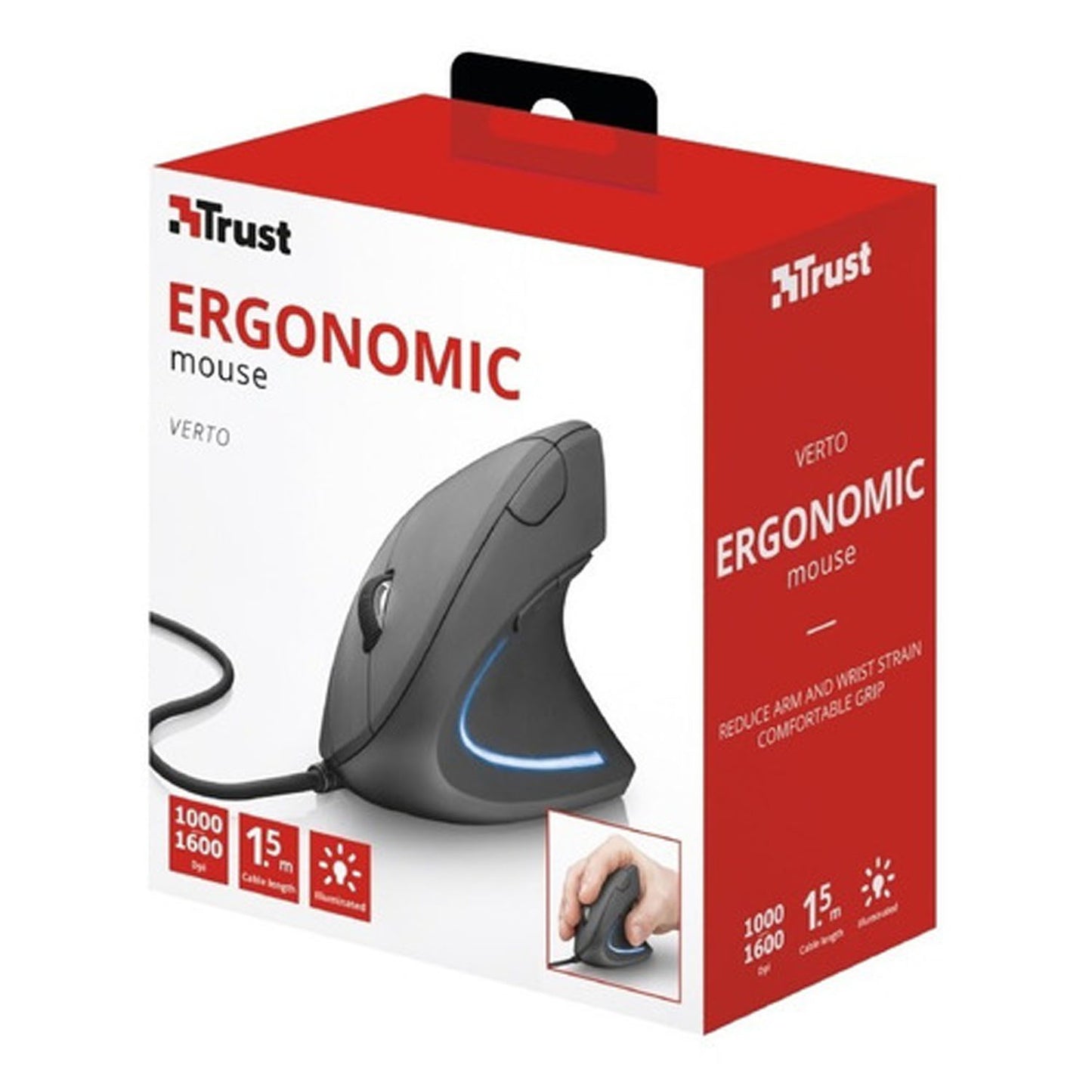 Mouse Vertical Ergonómico Alambrico Trust Verto - Crazygames