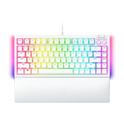 Teclado Razer Blackwidow V4 75% White Sw Naranja / Ingles