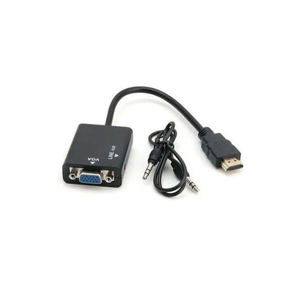 Adaptador Convertidor De Hdmi A Vga Con Salida De Audio 3.5