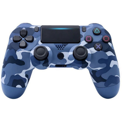 Control Ps4 Inalambricos OEM Camu Azul + Cable De Carga