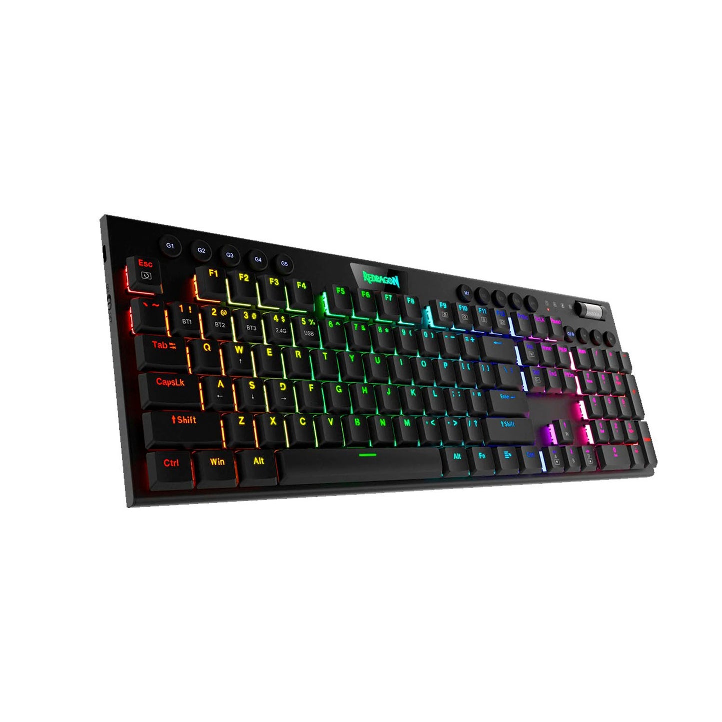 Teclado Gamer Redragon Horus Negro K618 Sw Red Inalambrico