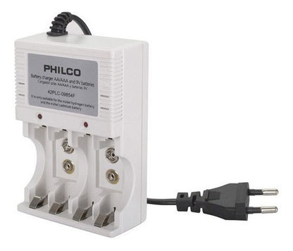 Cargador Philco C/4 Pilas Aa/aaa/9v 2700 Mah Pre-cargadas