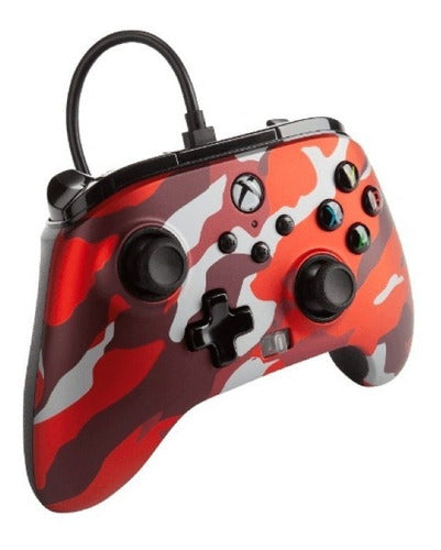 Control Con Cable Para Xbox/pc Camuflado Rojo Power A