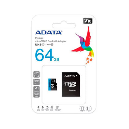 Memoria Micro Sd Adata 64gb Clase 10/100mbps - Crazygames