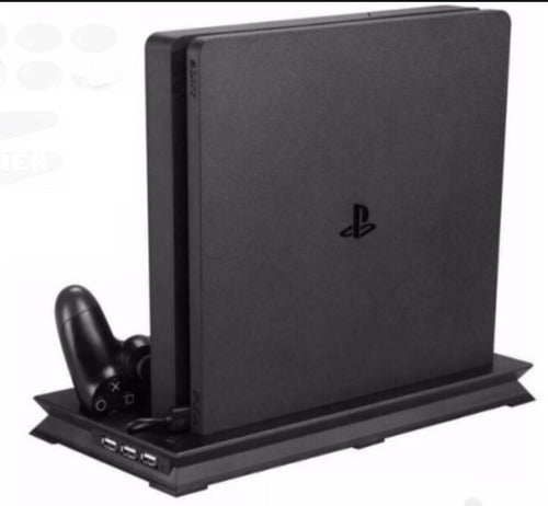 Base Enfriadora Con Cargador De Controles Para Ps4 Slim