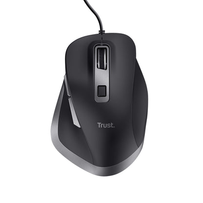 Mouse Semi Ergonomico Alambrico Trust Fyda Black