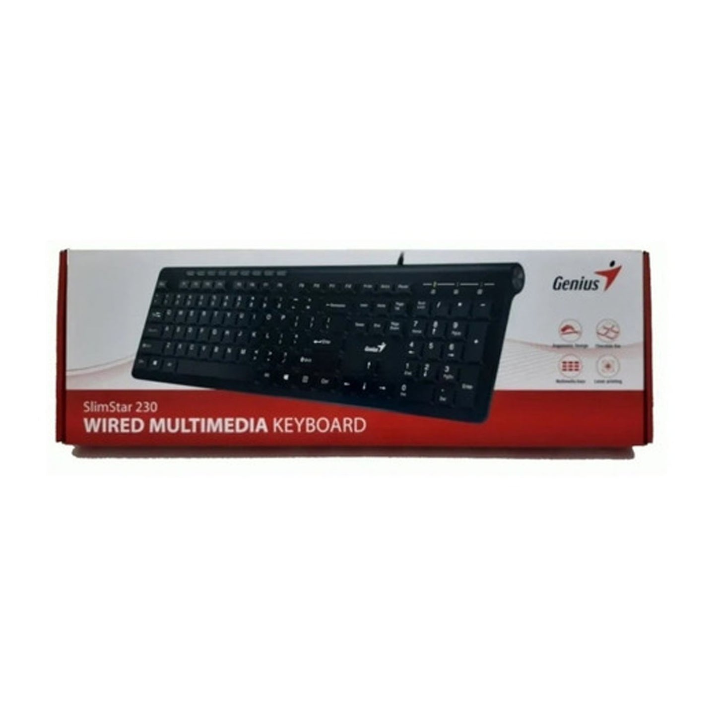 Teclado Multimedia Genius Slimstar 230 Blanco - Crazygames