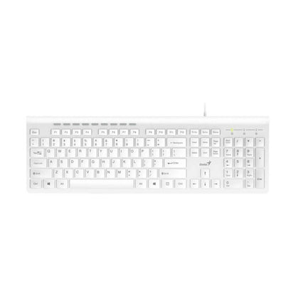 Teclado Multimedia Genius Slimstar 230 Blanco - Crazygames