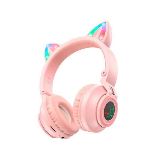 Audífono Kitty Bluettoth Borofone Bo18 Pink