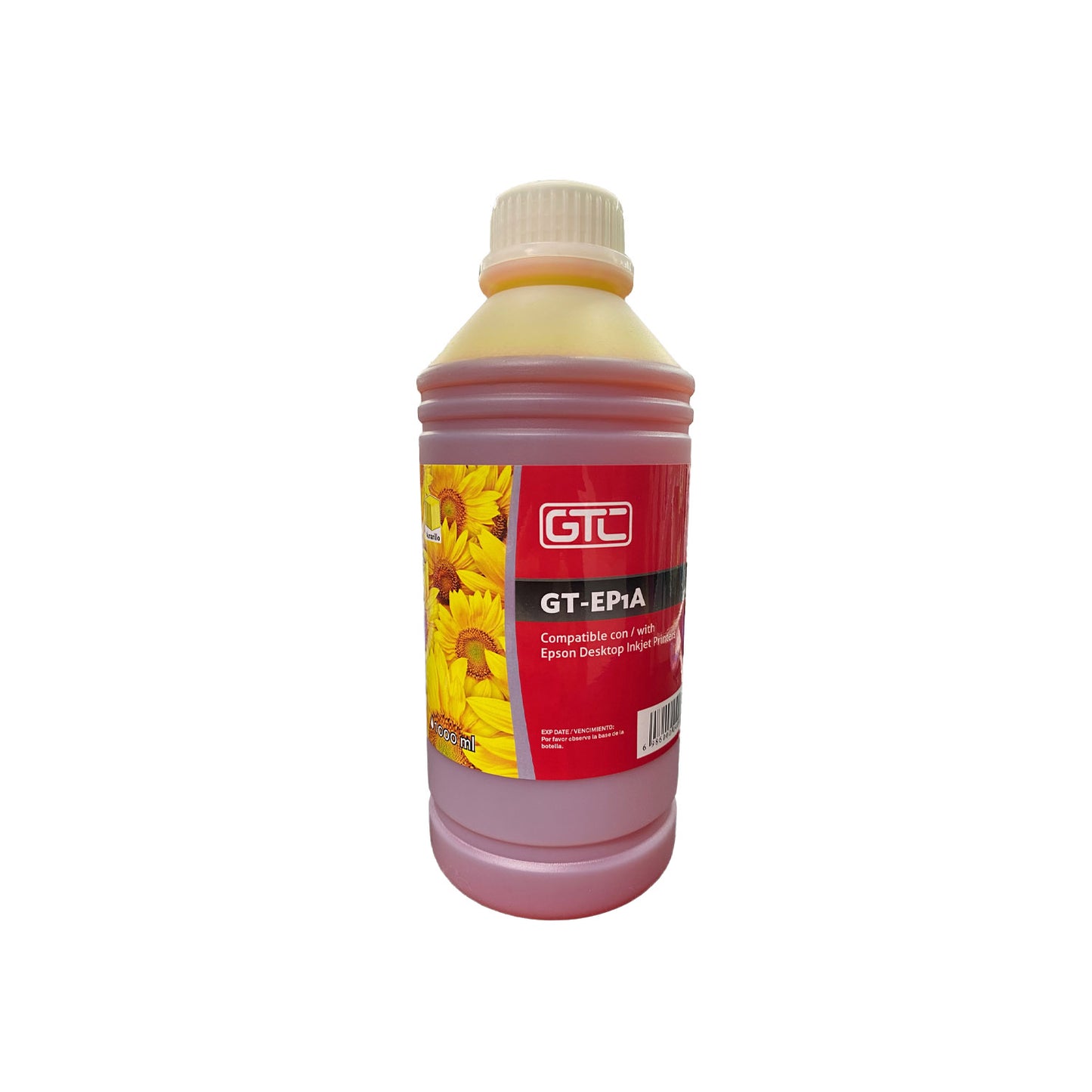 Botella de Tinta Yellow EP1 Compatible EPSON Inkjet 1 Litro