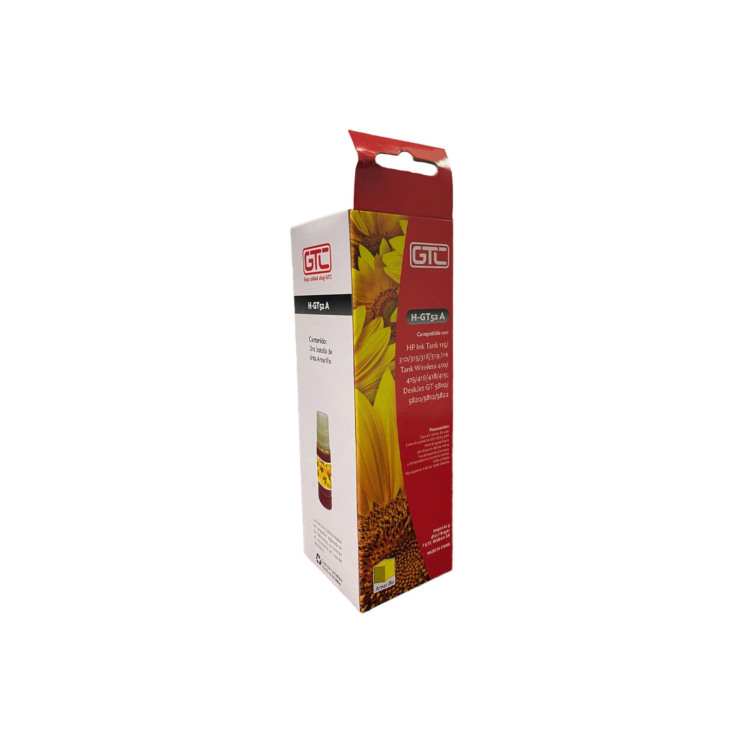 Botella De Tinta Yellow H-GT52Y Compatible HP 100ml