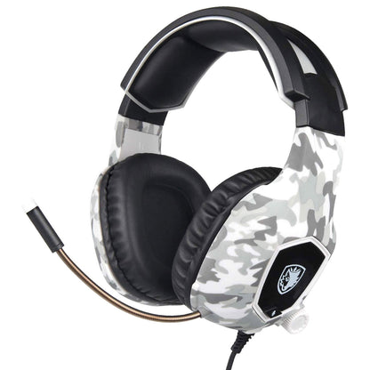 Audifono Gamer Sades SA-818 Multiplataforma Camu Gris