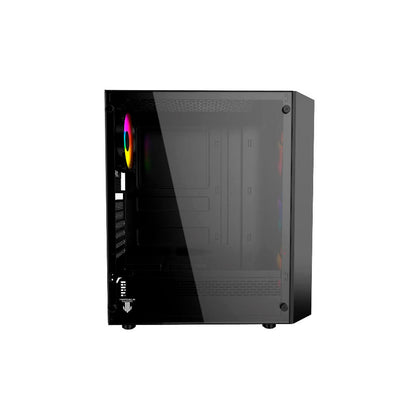 Gabinete Gamer Morpheus JX188-17 Black Incluye 4 Fan RGB