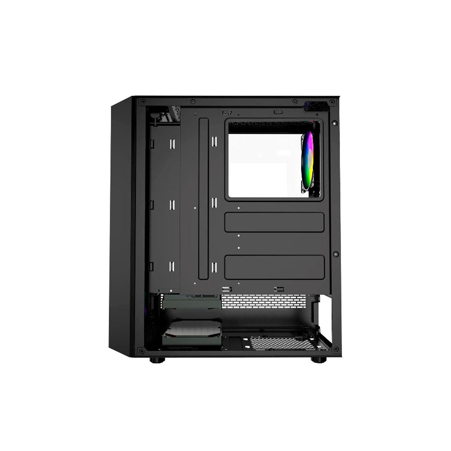 Gabinete Gamer Morpheus JX188-17 Black Incluye 4 Fan RGB