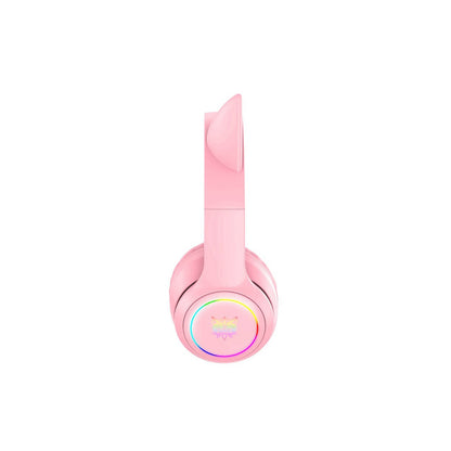 Audifono Gamer Bluetooth Onikuma B90 Kitty Pink - Crazygames