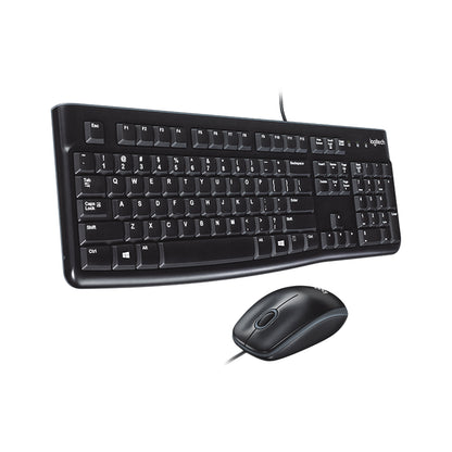 Kit De Mouse Y Teclado Alambrico Logitech MK120 Black