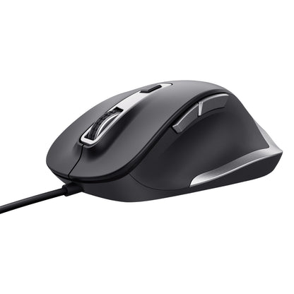 Mouse Semi Ergonomico Alambrico Trust Fyda Black