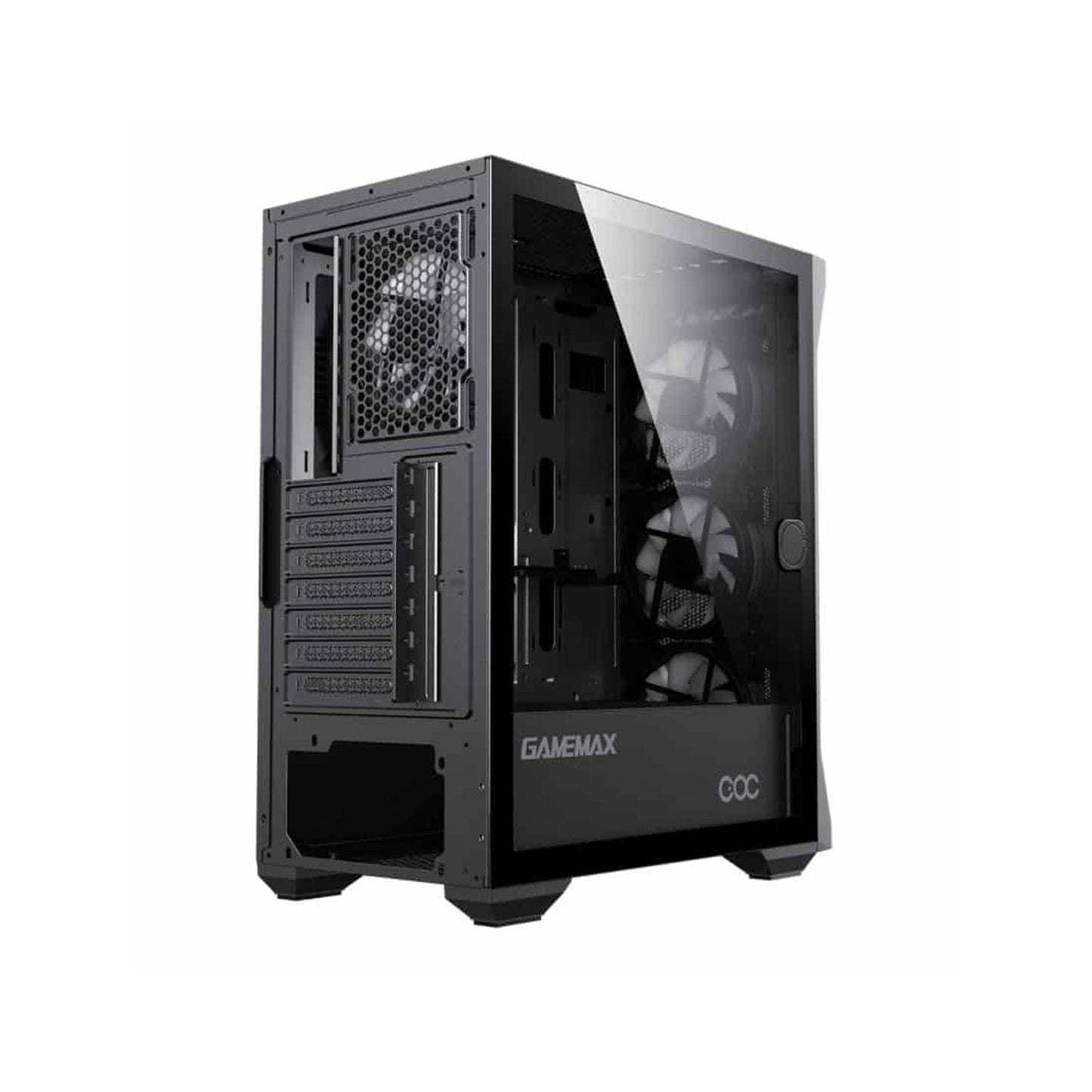 Gabinete Gamer Brufen C1 Black Mid Tower + 3 Ventiladores