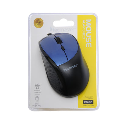 Mouse Cableado DPI Ajustable TM-MO360 Azul - Crazygames