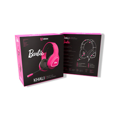 Audifono Gamer Khali Barbie Edition, conexión 2x3.5 (requiere adaptador)*