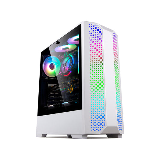 Gabinete GamerPro 7689W White MId Tower + 1 Ventilador